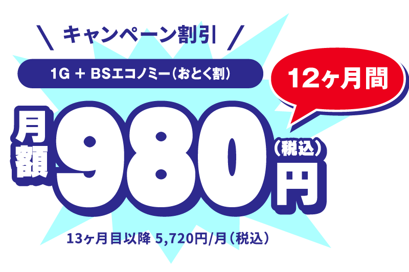 高品質インターネット回線CCNet- セットでヤバイ！月額980円