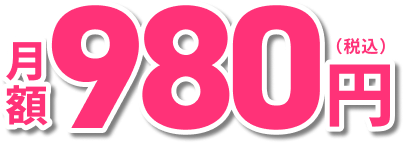 月額980円（税込）