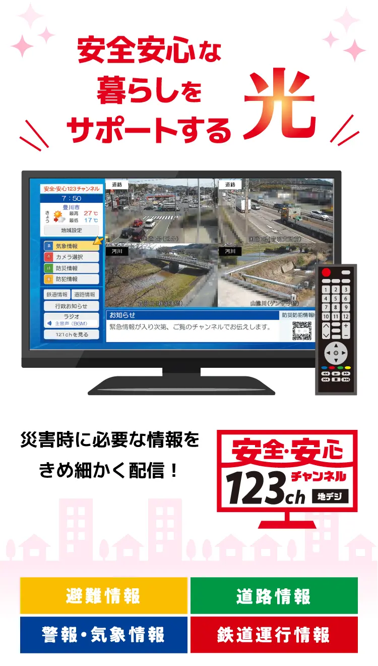 安全安心な暮らしをサポートする光