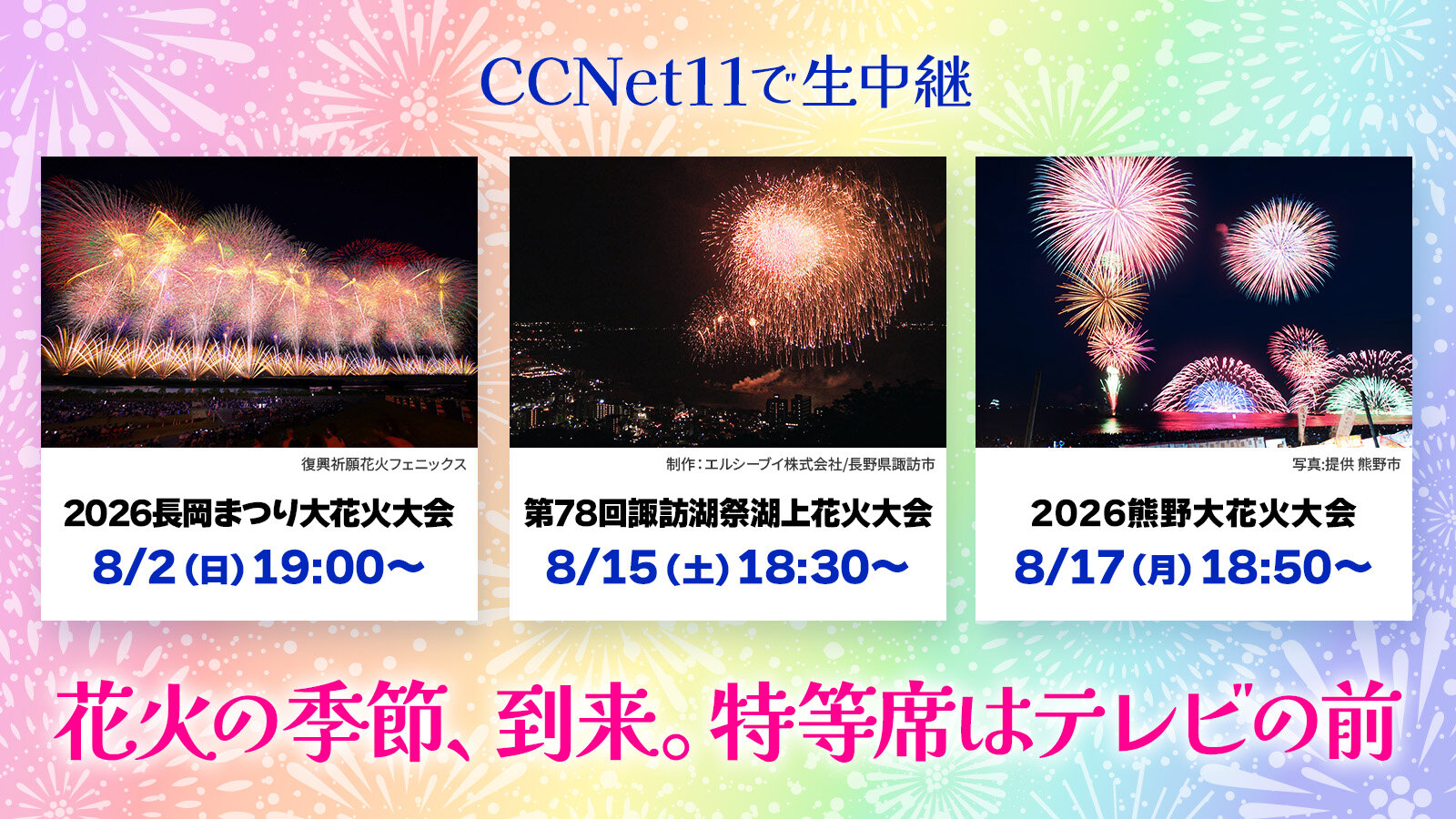🎆今年の花火は テレビでゆったり最前列