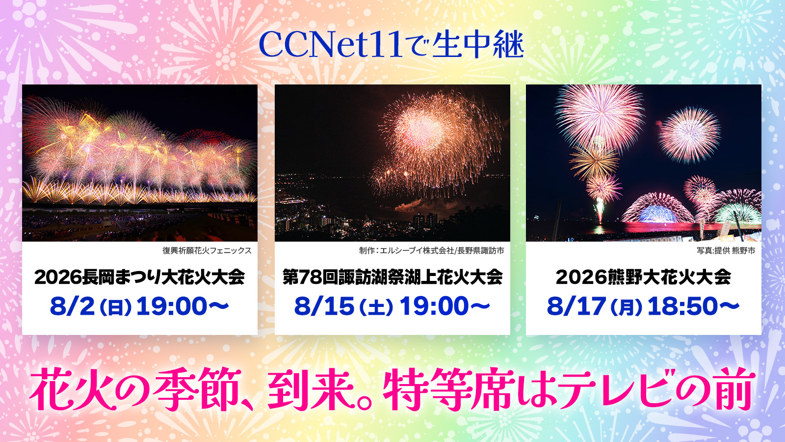 🎆今年の花火は テレビでゆったり最前列