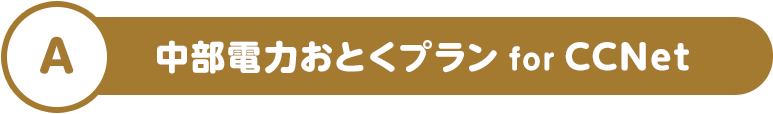 A 中部電力おとくプラン for CCNet