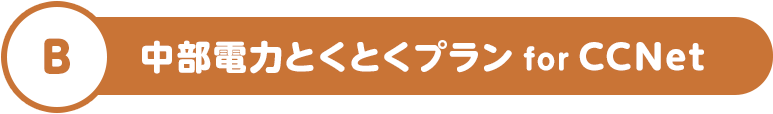 B 中部電力とくとくプラン for CCNet