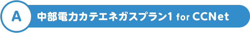 A 中部電力カテエネガスプラン1 for CCNet